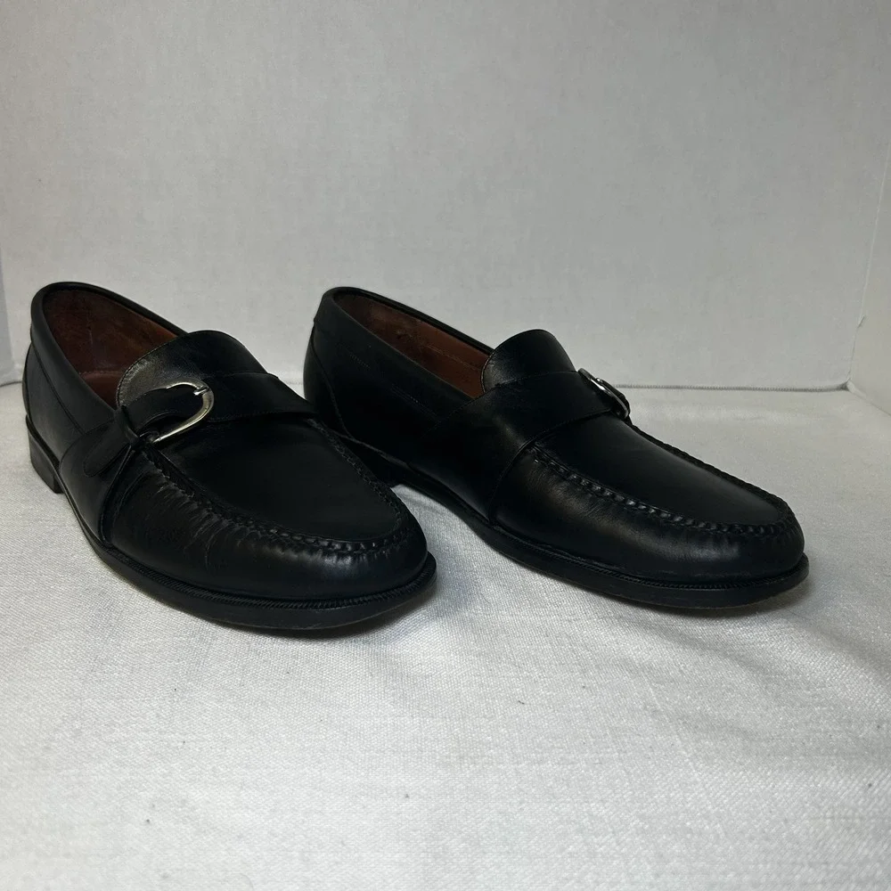 Cole-Haan #05170 Size 10.5D Men's‎ Black Leather Dress Slip On Buckle